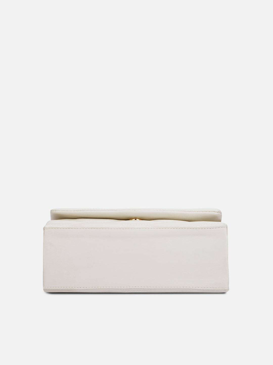 Lucie Quilted Medium Flap Off White