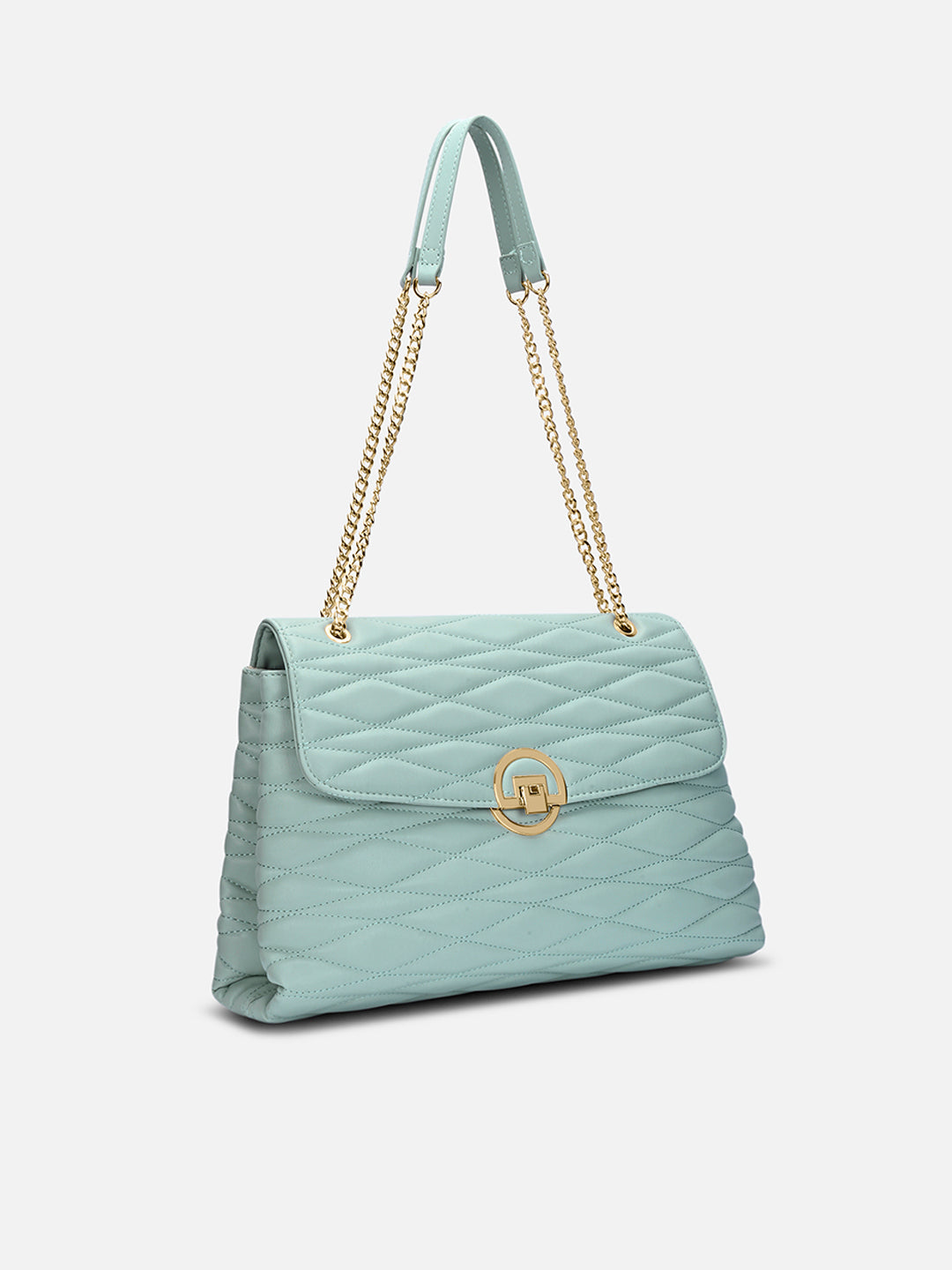 Lucie Quilted Large Flap Mint