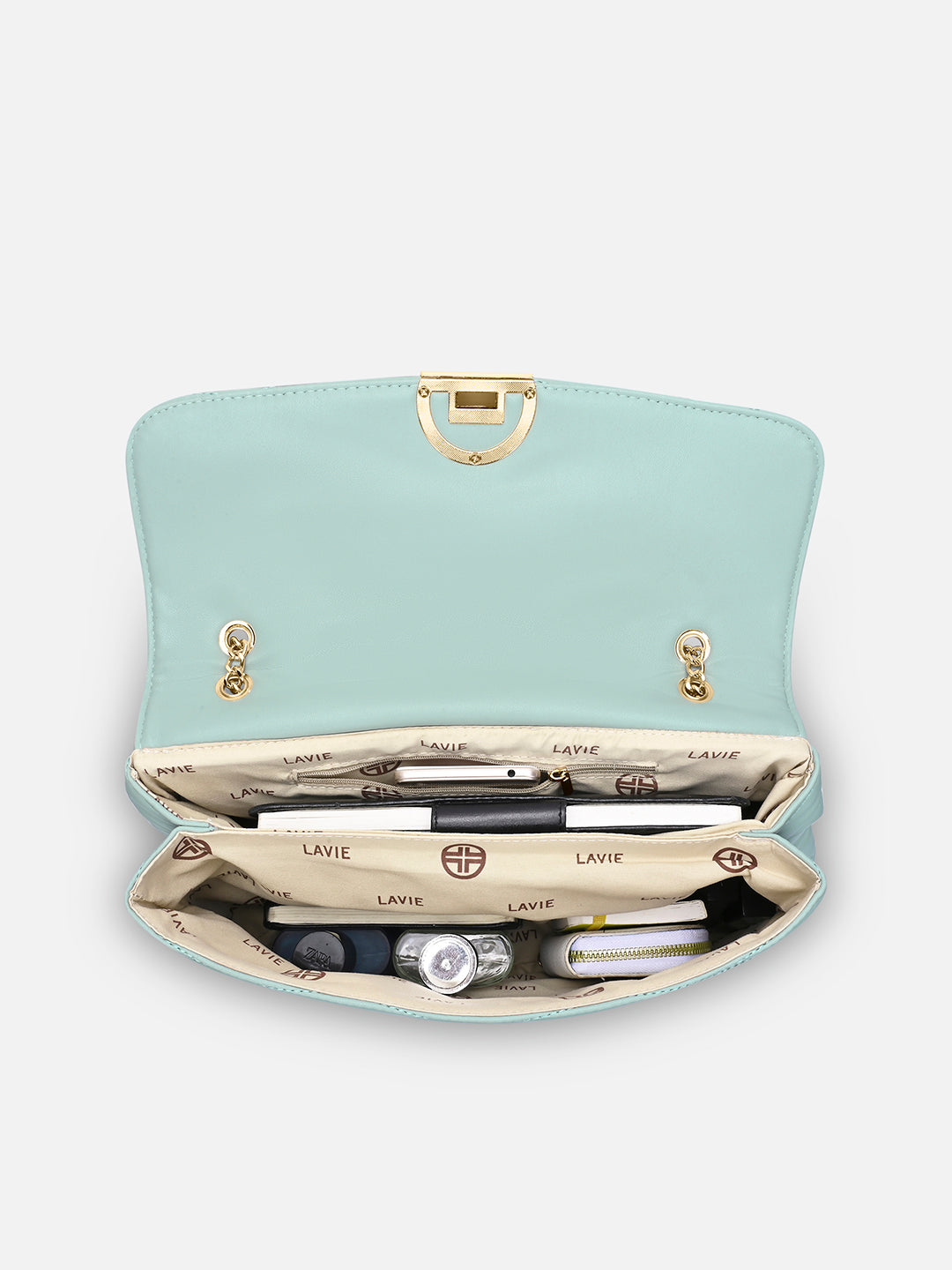 Lucie Quilted Large Flap Mint