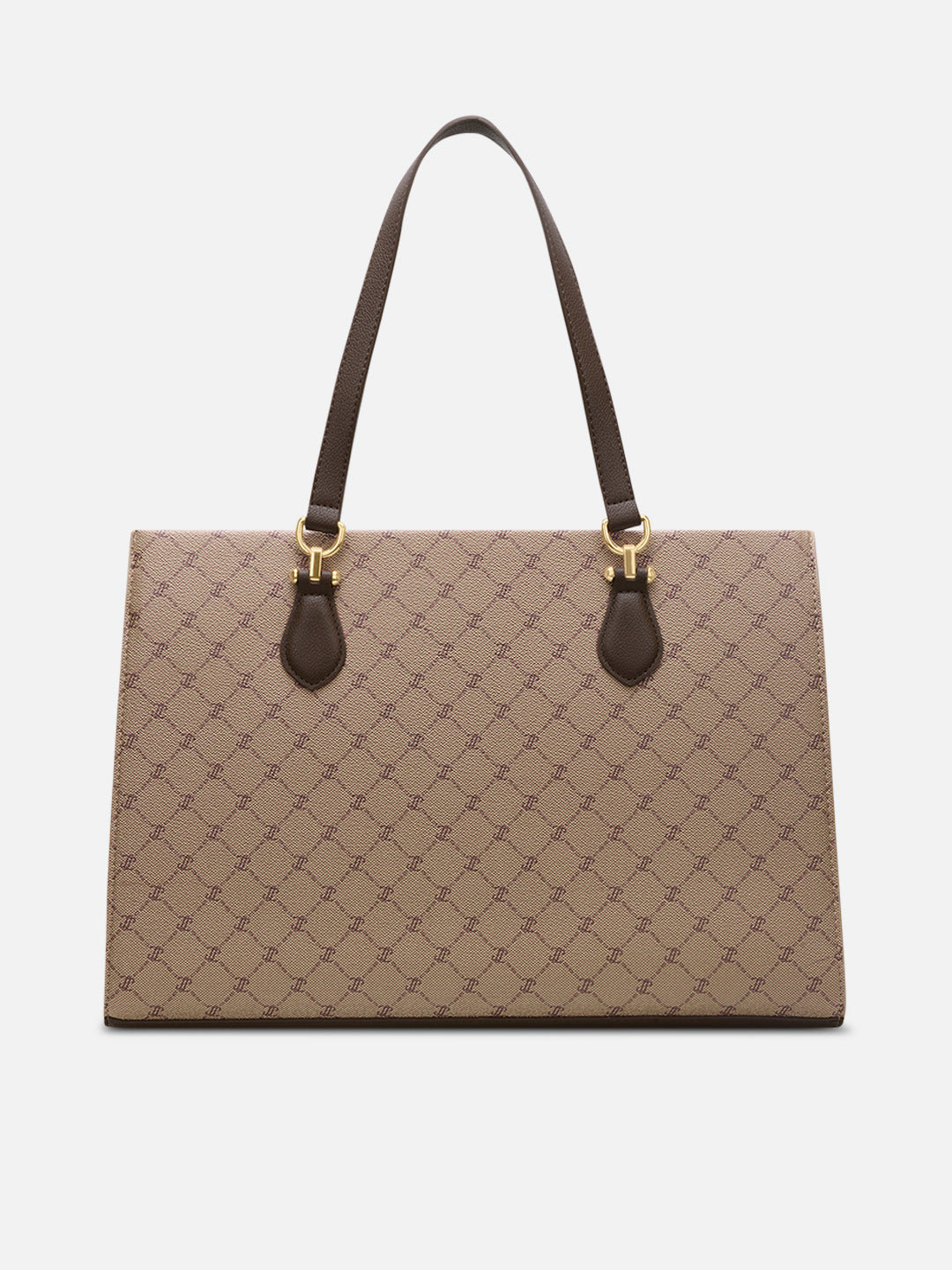 Mono Vivien 3 Compartment Large Satchel Bag Latte