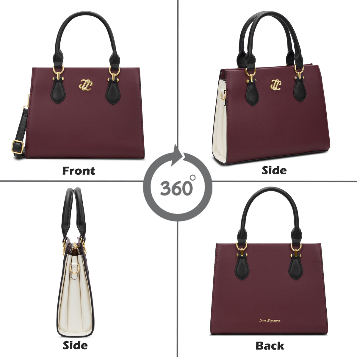 Hayes Medium 3C Satchel Bag Ladies Handbag Maroon