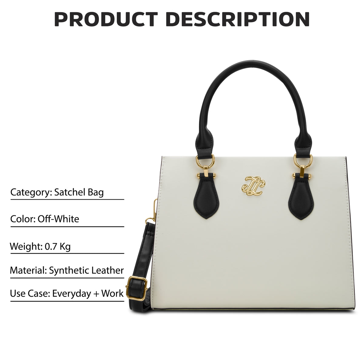 Hayes Medium 3C Satchel Bag Ladies Handbag Off White