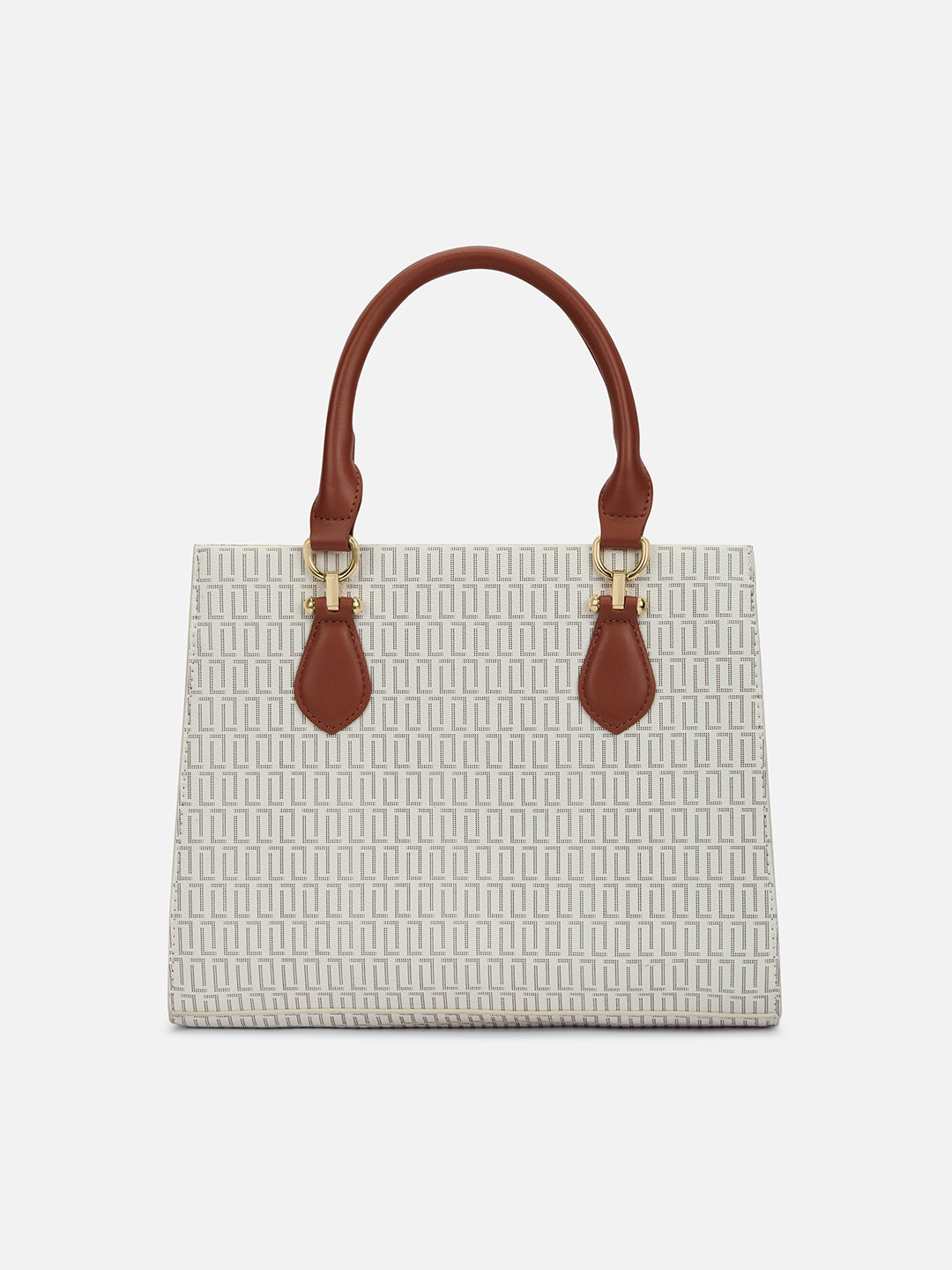 Monogram Wella 3Compartment Satchel Bag Off White