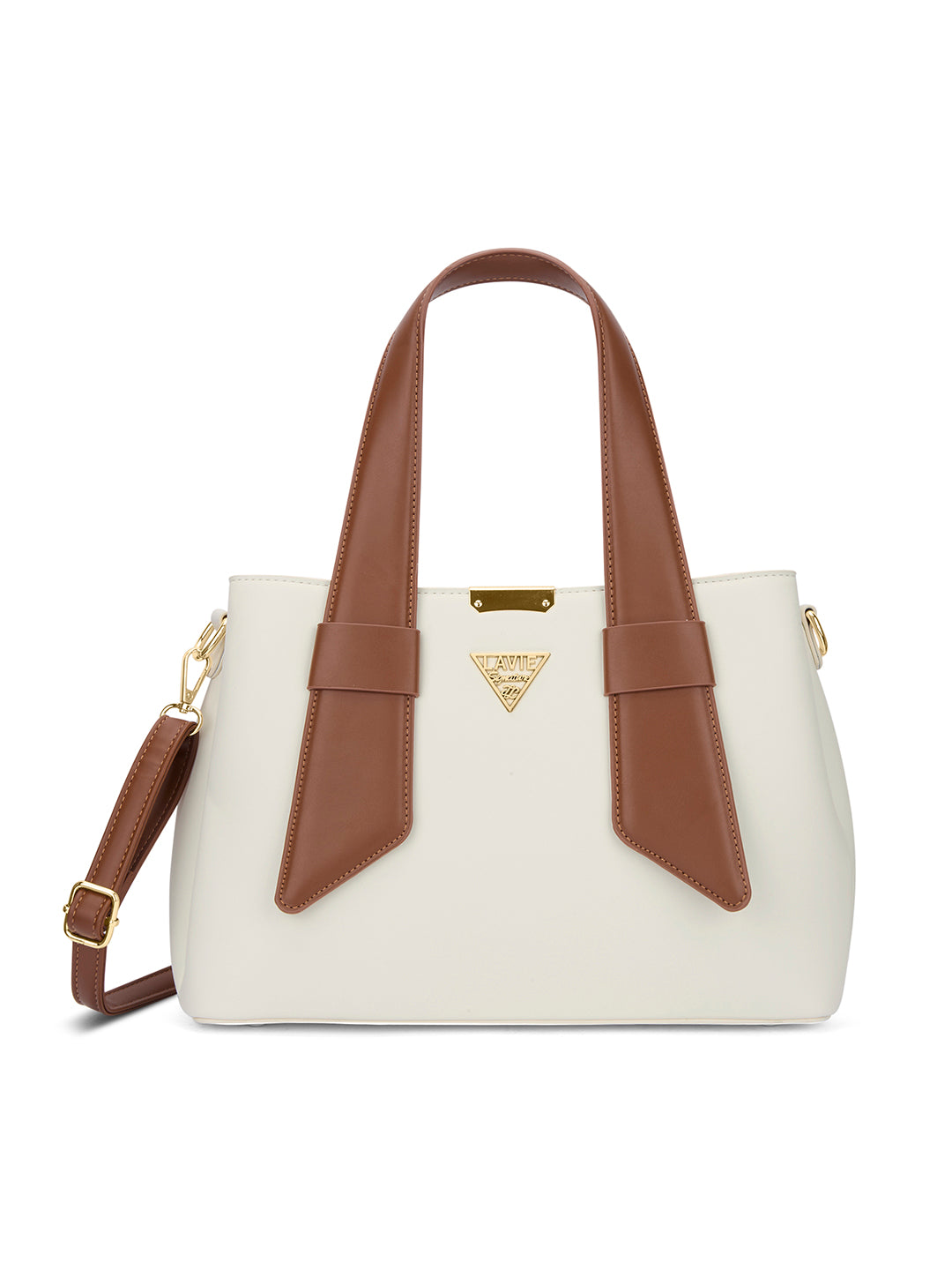 Nashville 3C Satchel Bag Off White/Tan
