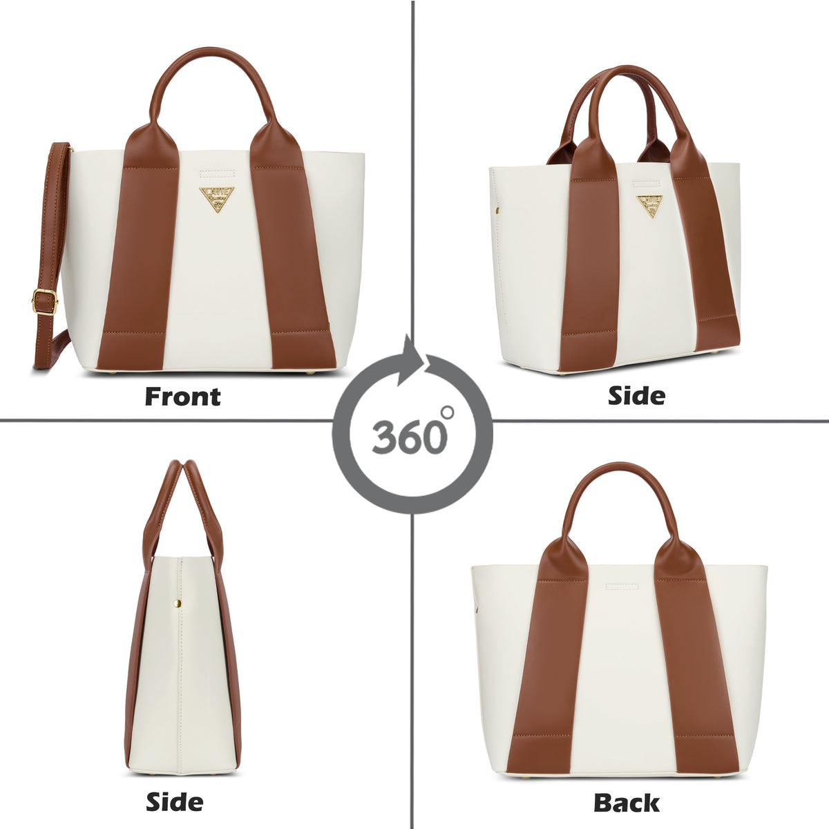 Savannah 3C Tote Bag Off White/Tan