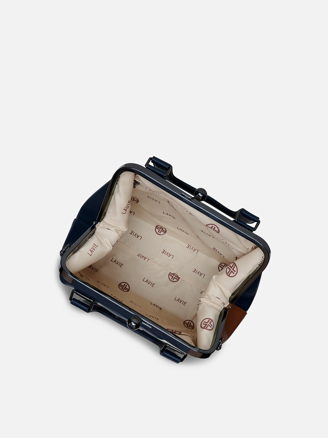 Macon Large Frame Bag Navy/Tan