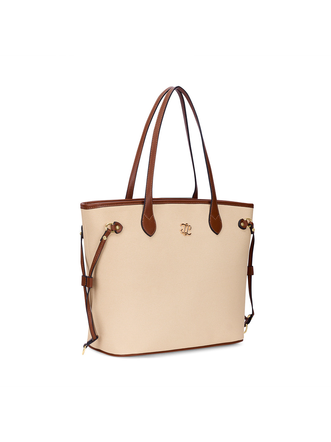 Canva Laptop Tote Bag Off White/Tan