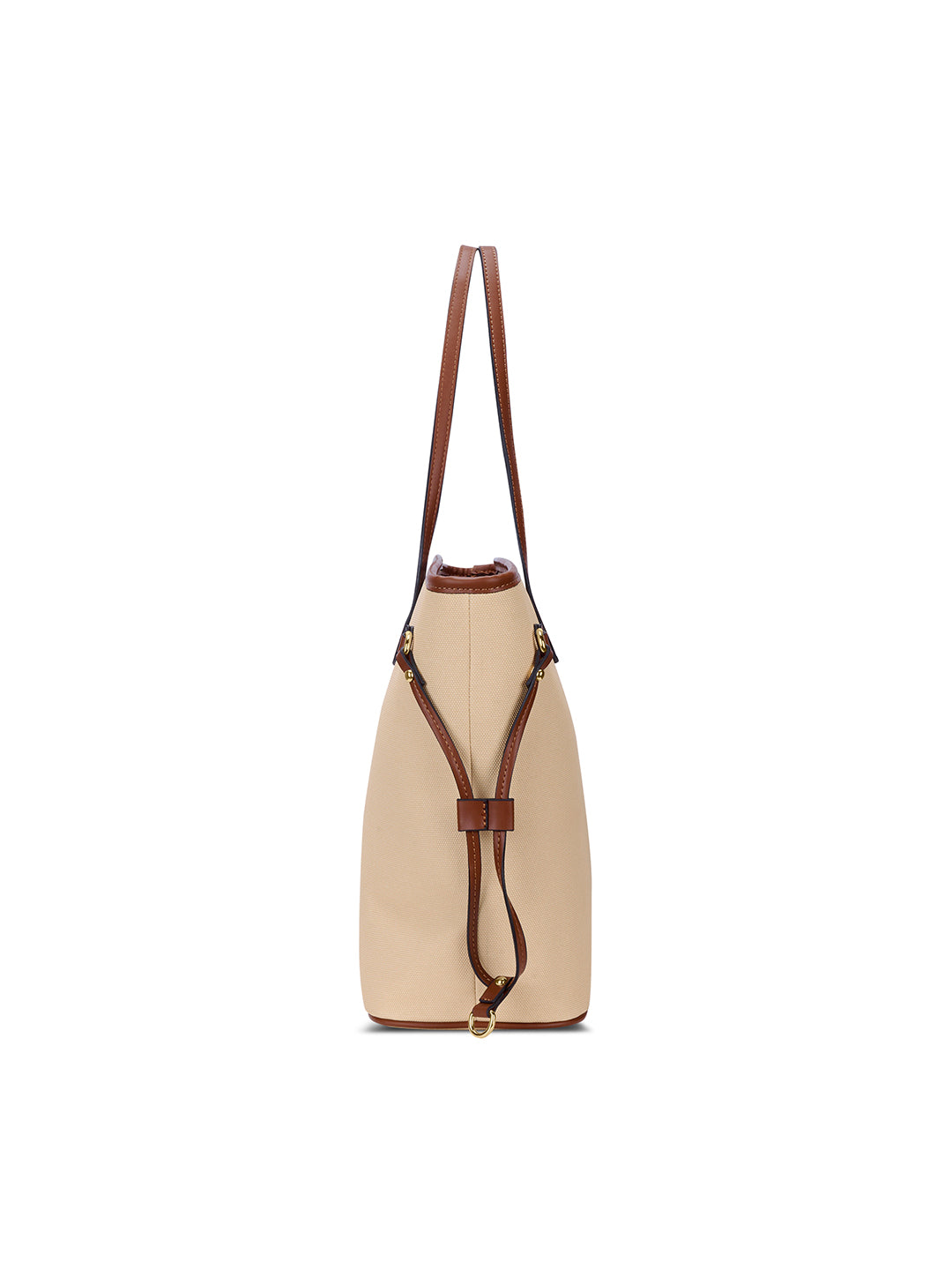 Canva Laptop Tote Bag Off White/Tan