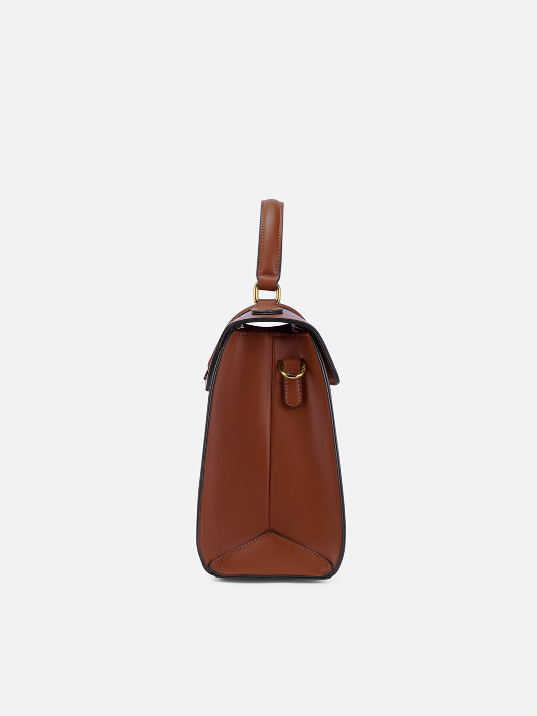 Canva Flap Satchel Bag Off White/Tan