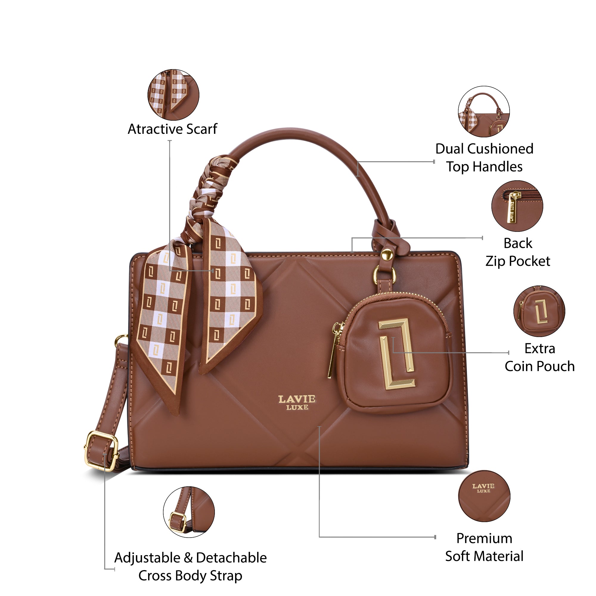 Quaro26 Horizontal Small Satchel Bag