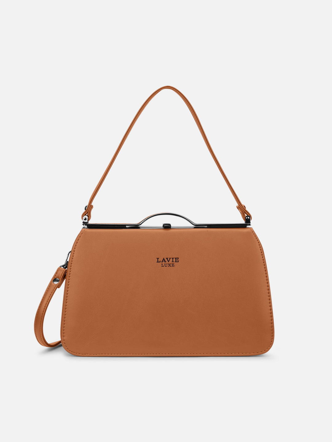 Book Satchel Bag Frame Bag Tan