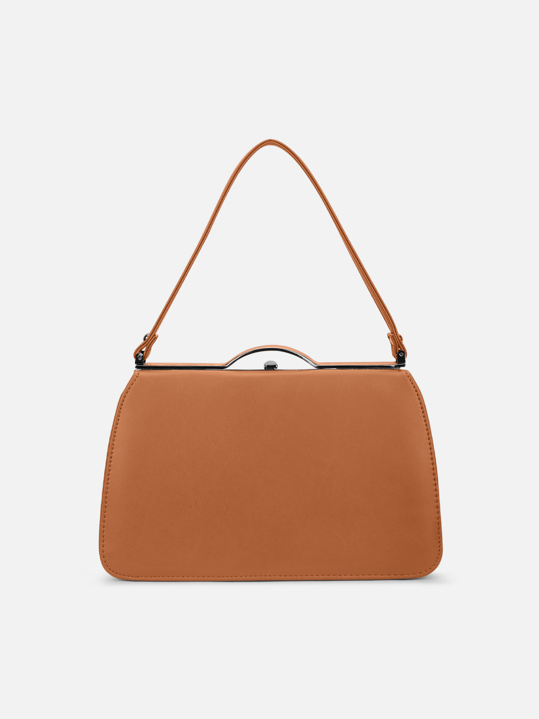 Book Satchel Bag Frame Bag Tan