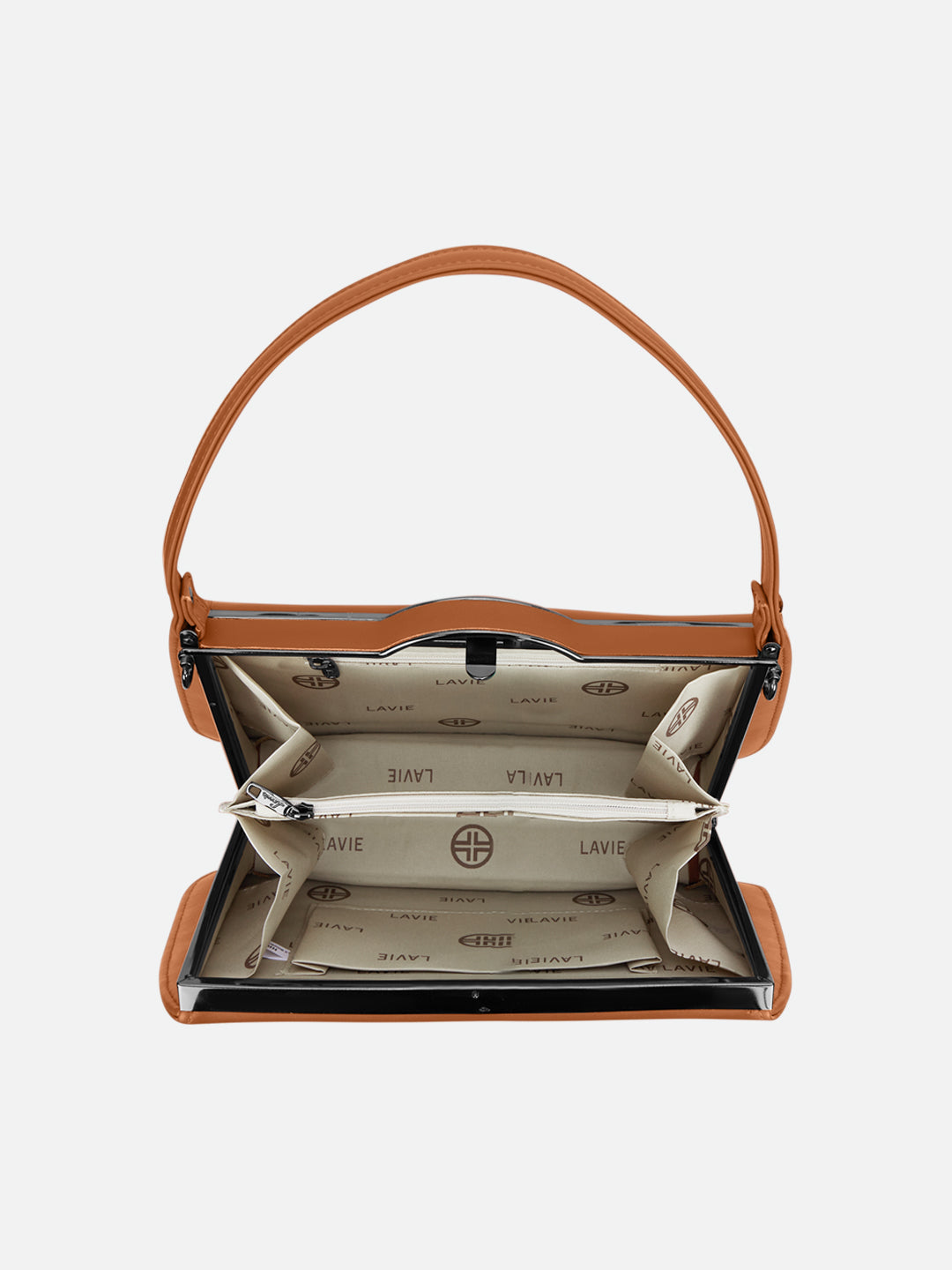 Book Satchel Bag Frame Bag Tan