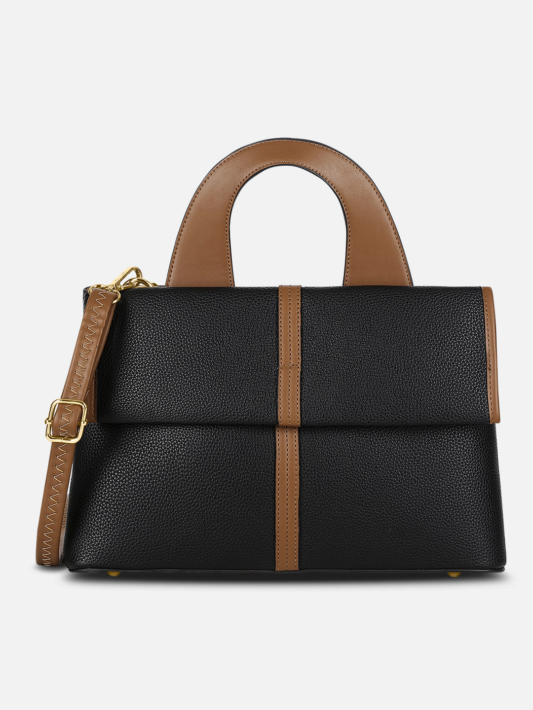 Nevada Flap Satchel Bag Black