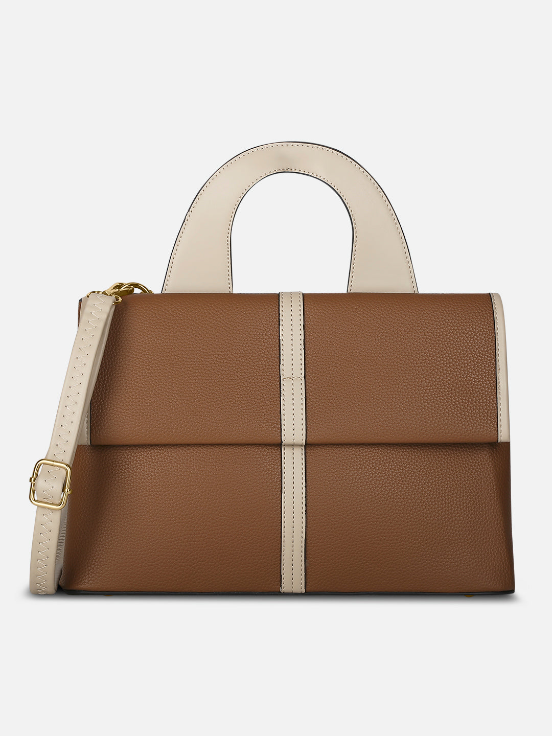 Nevada Flap Satchel Bag Tan