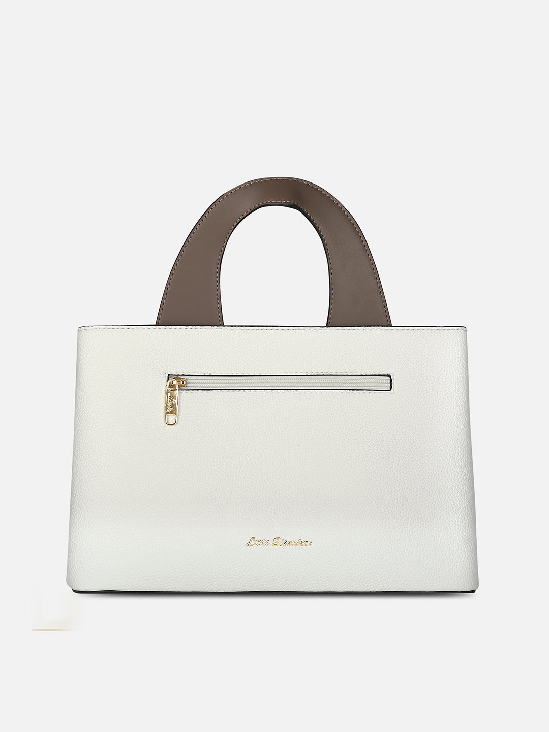 Nevada Flap Satchel Bag Off White