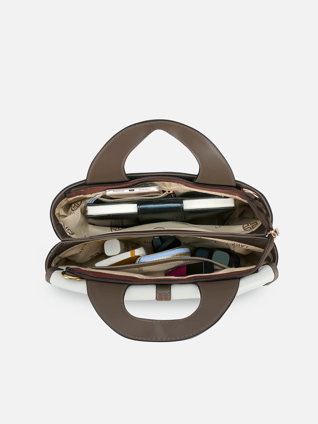 Nevada Flap Satchel Bag Off White