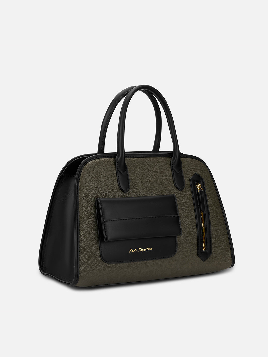 Tennisa Pocket Satchel Bag Olive