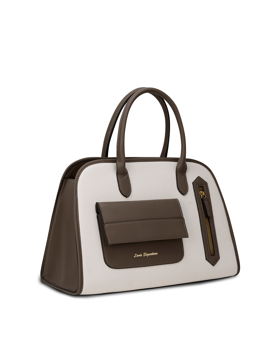 Tennisa Pocket Satchel Bag Off White