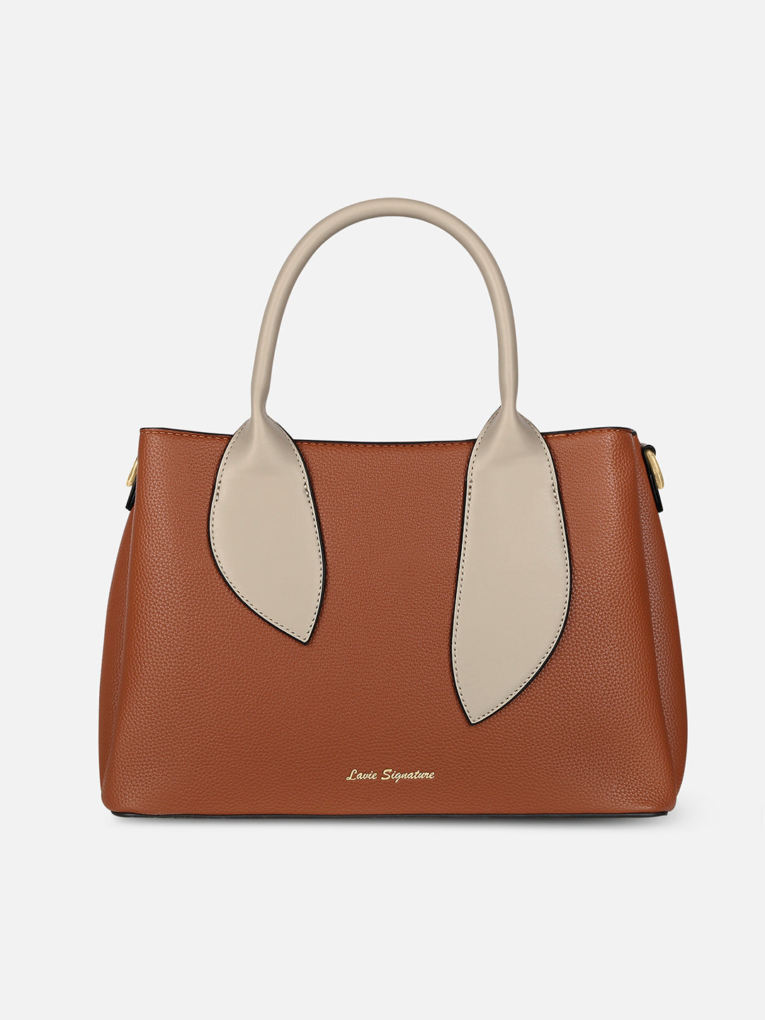 Sabria 3C Satchel Bag Tan