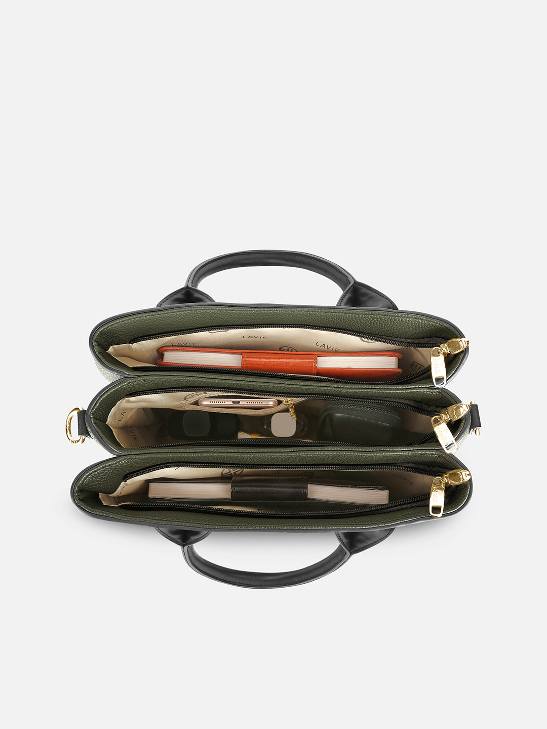 Sabria 3C Satchel Bag Olive