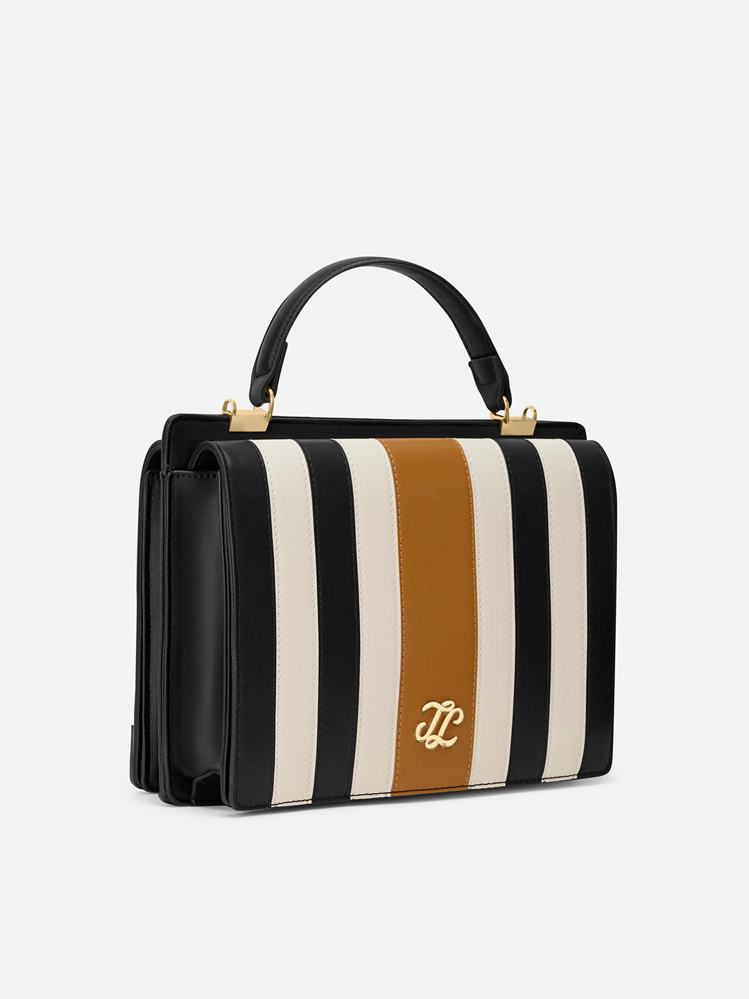 Penny Dual Flap Satchel Bag Ocher