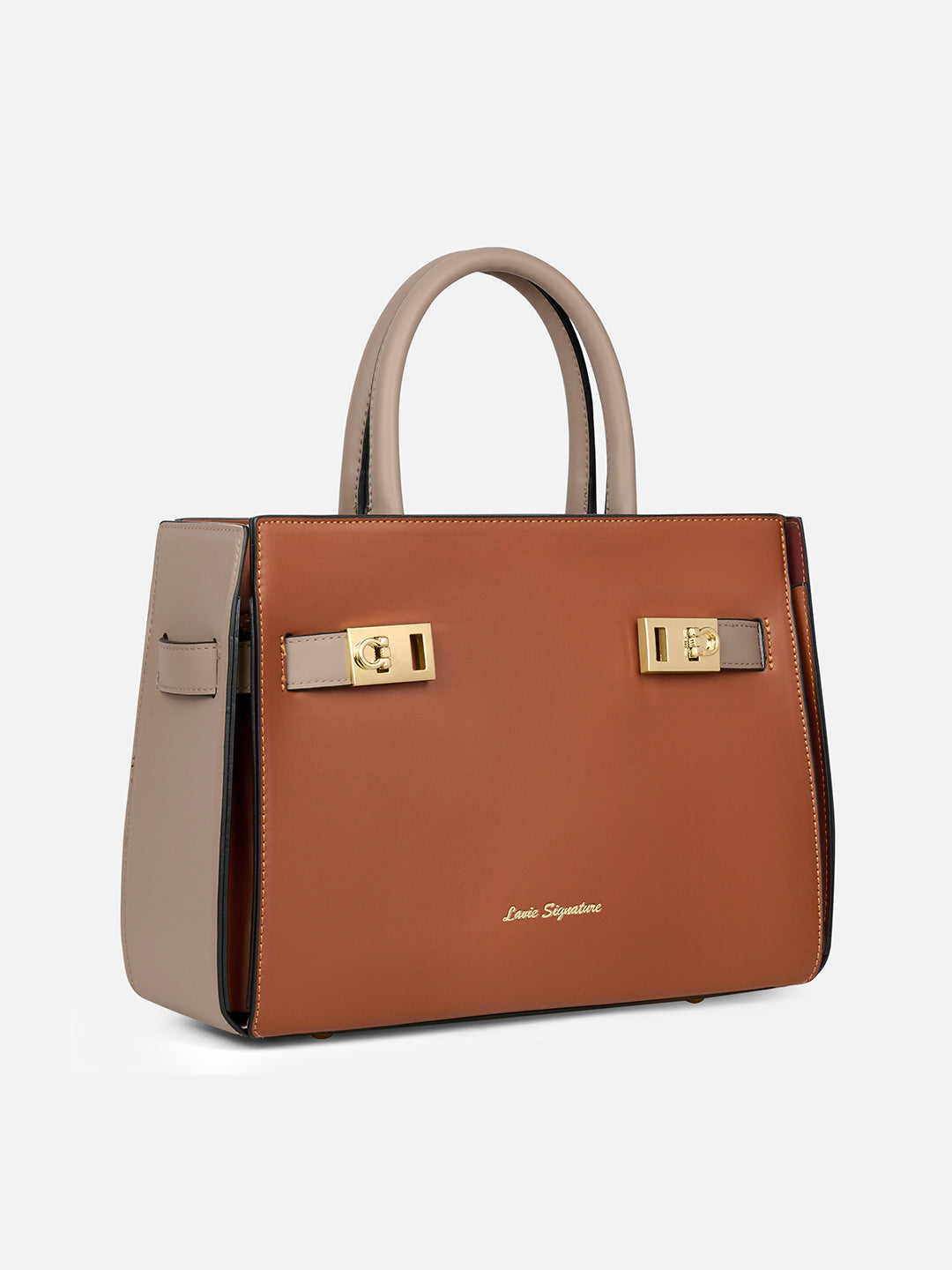 Delphia Satchel Bag Tan