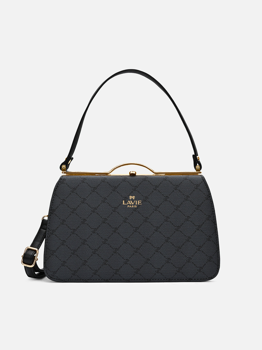 Mono Chic Satchel Medium Frame Bag Charcoal