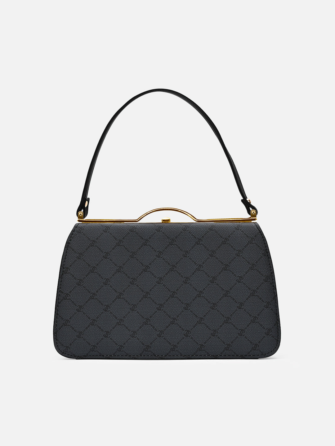 Mono Chic Satchel Medium Frame Bag Charcoal