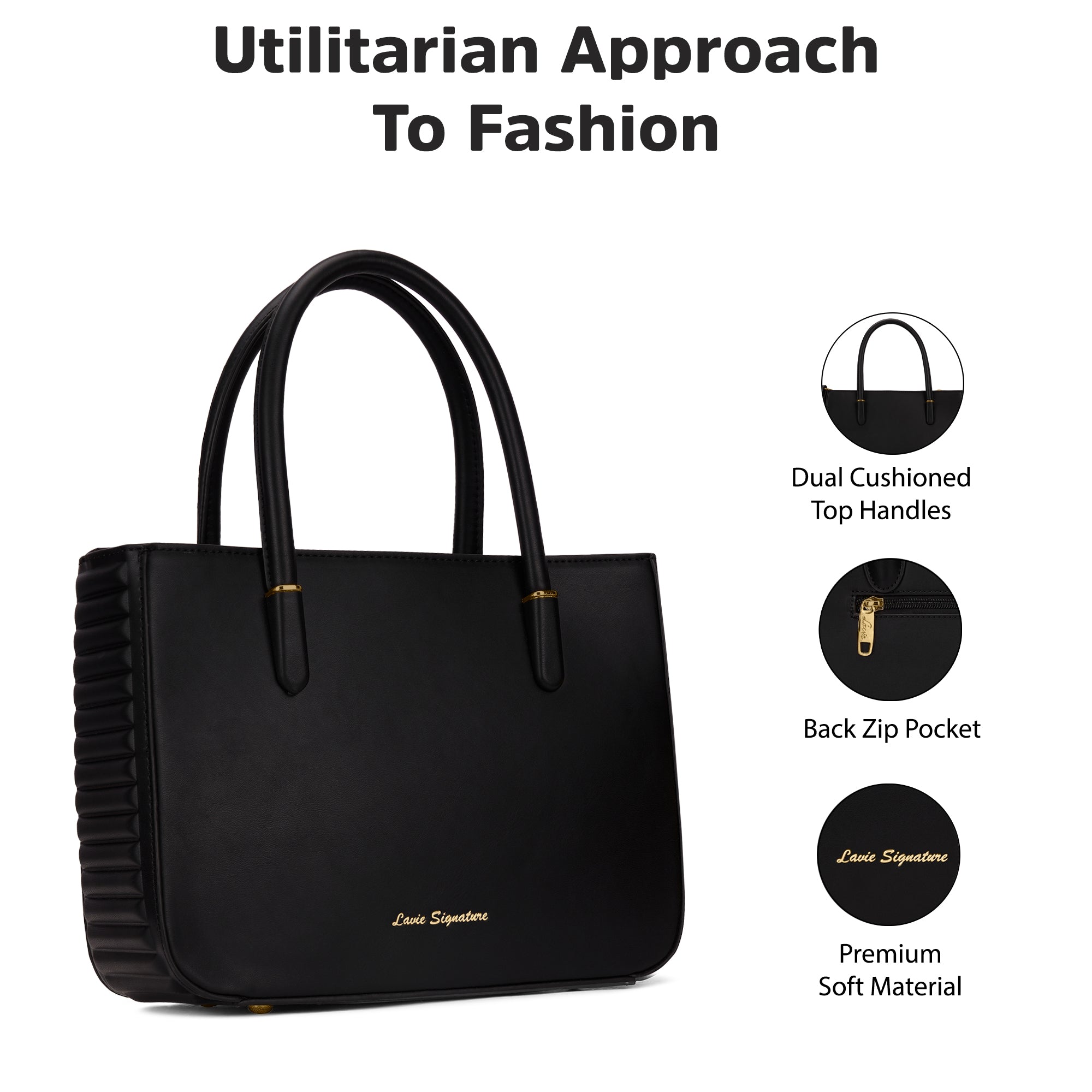 Maple Satchel Bag Black
