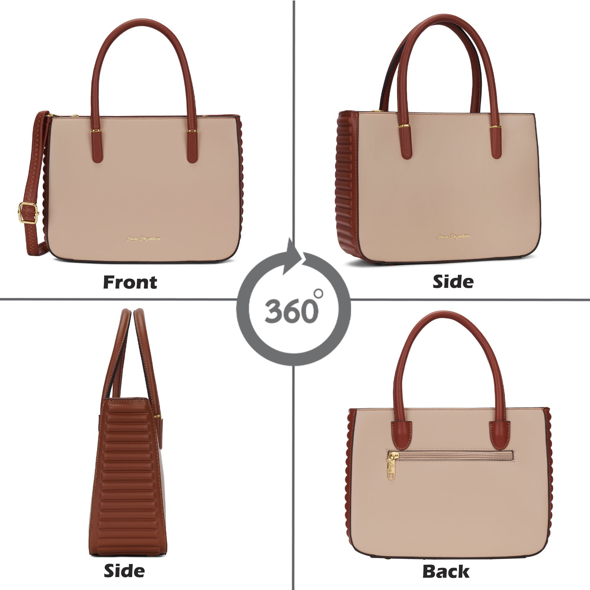 Maple Satchel Bag Beige