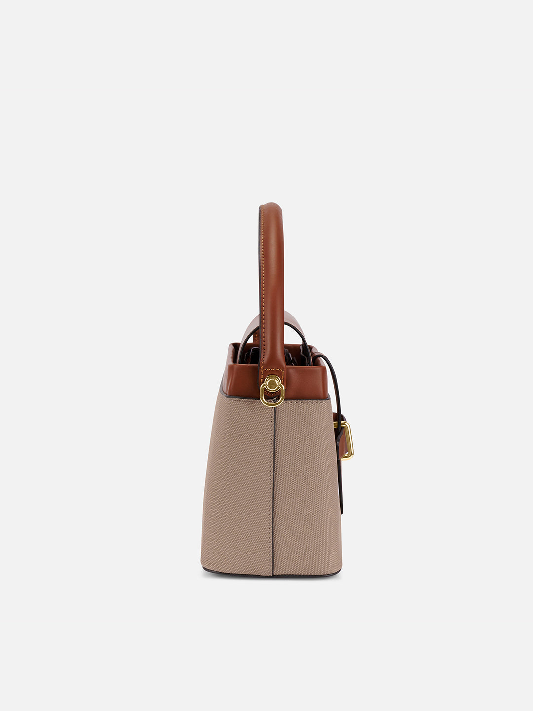 Zion Small Belt Satchel Bag Bag Beige