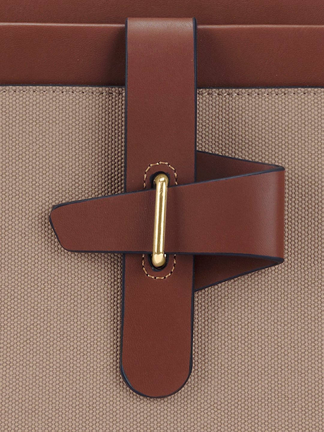 Zion Small Belt Satchel Bag Bag Beige
