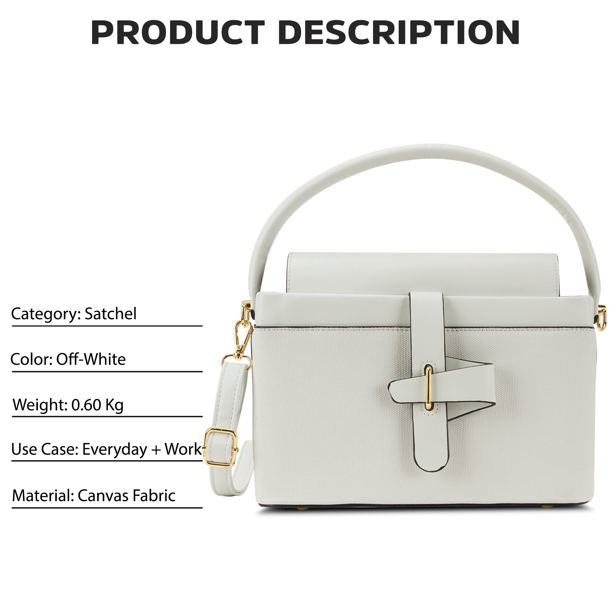 Zion Small Belt Satchel Bag Bag Off White