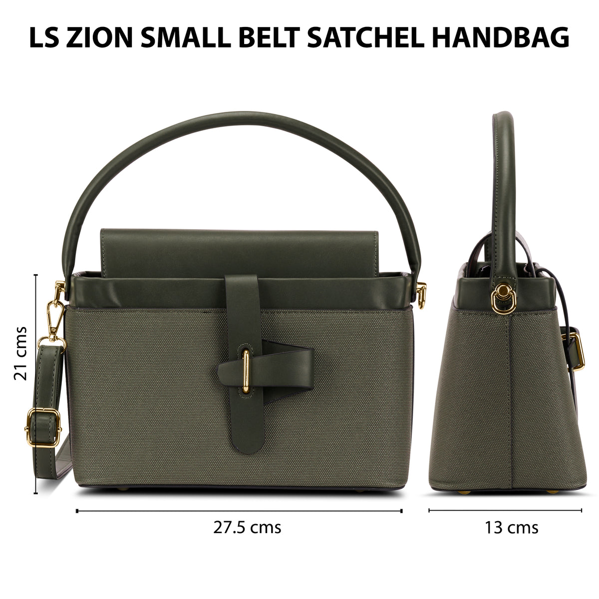 Zion Small Belt Satchel Bag Bag Olive