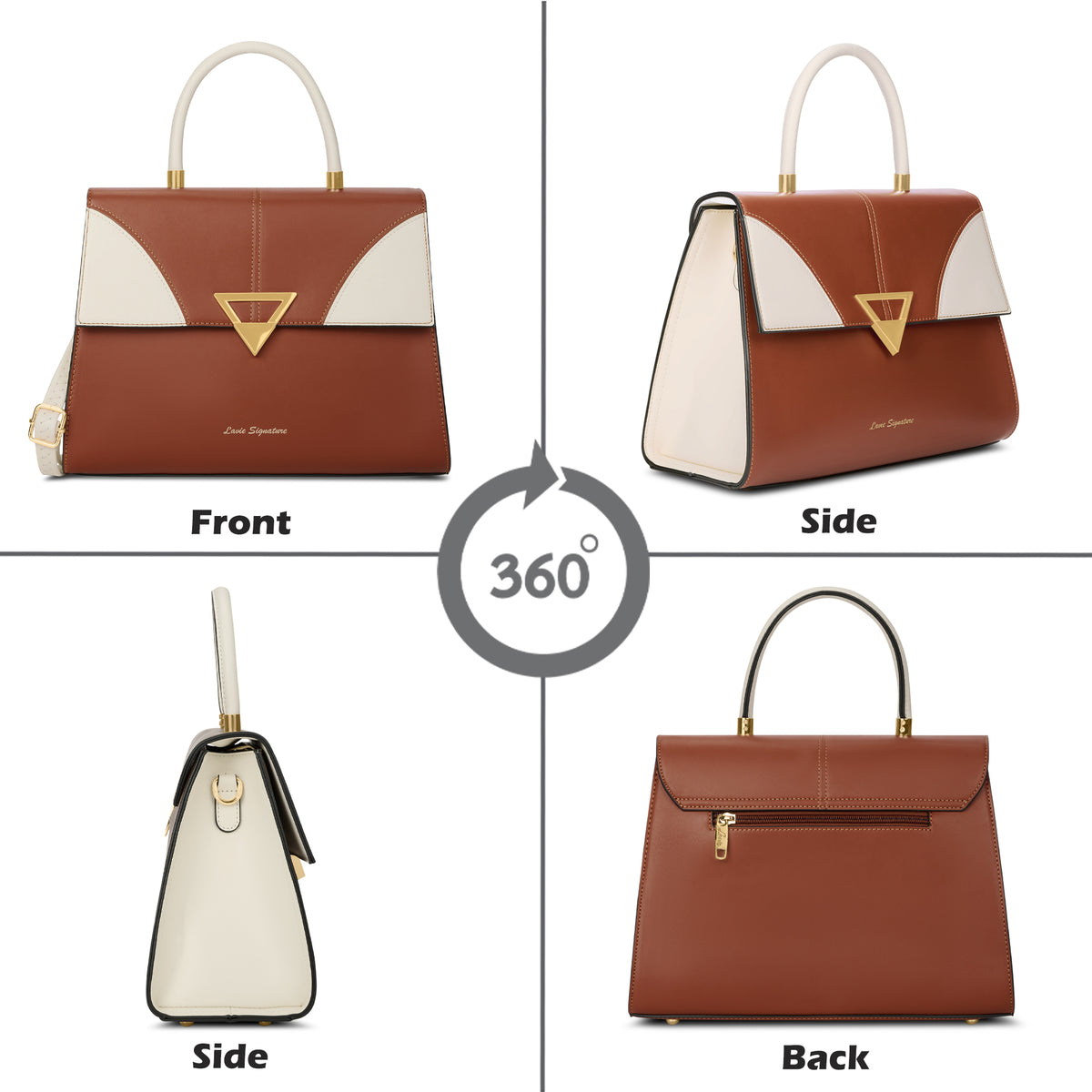 Marina Flap Medium Tan Satchel Bag