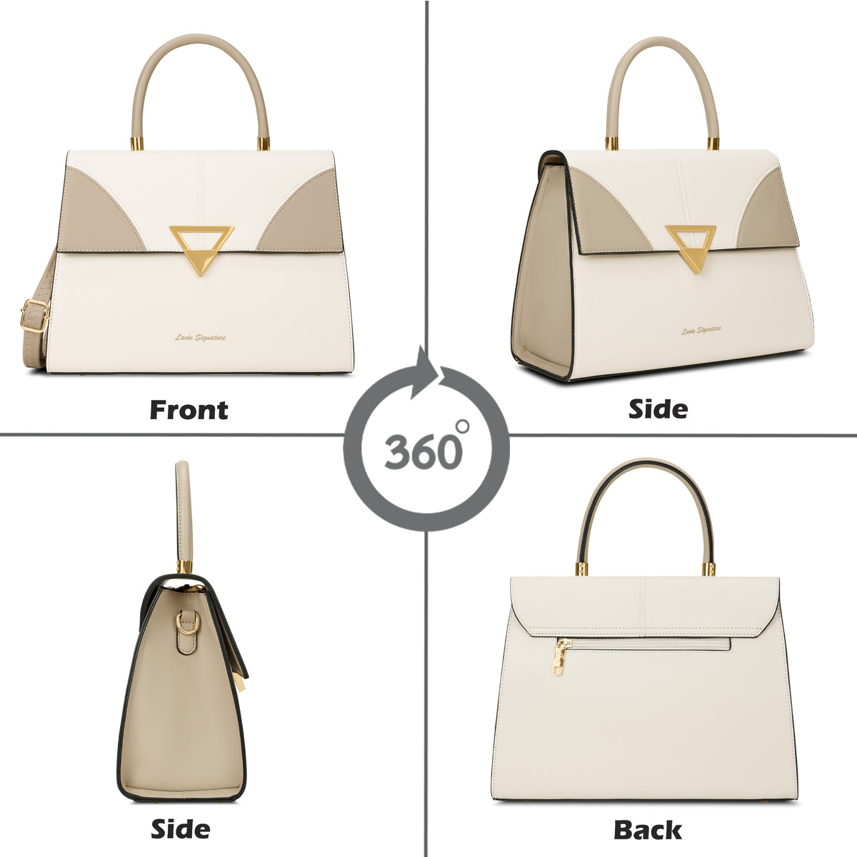 Marina Flap Medium Off White Satchel Bag