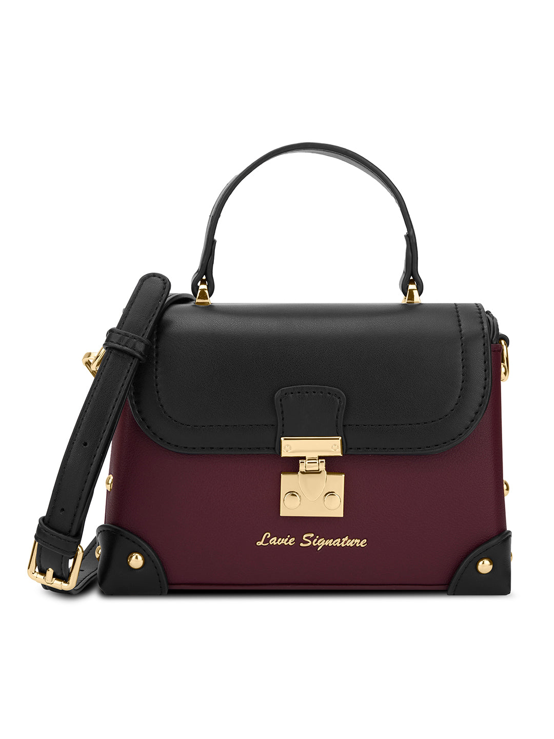 Beaufort26 Flap Satchel Bag Maroon