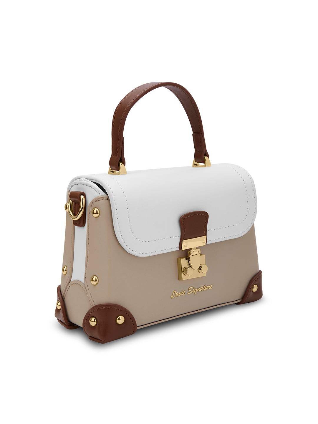 Beaufort26 Flap Satchel Bag Beige