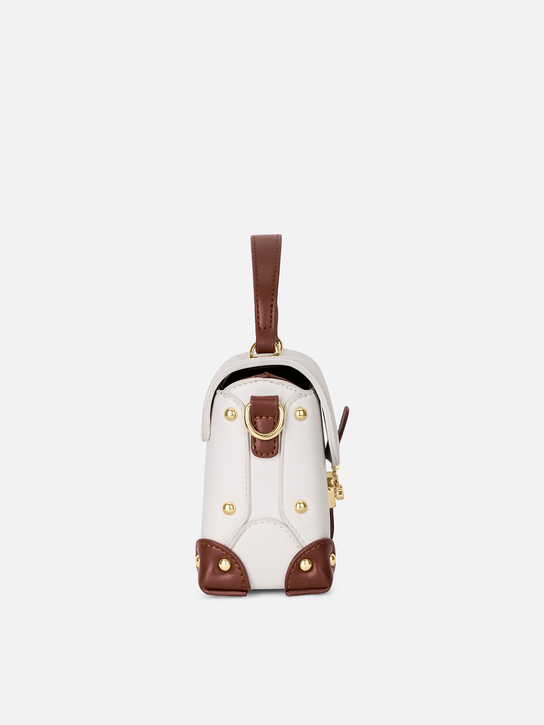Beaufort Flap Satchel Bag Off White/Tan