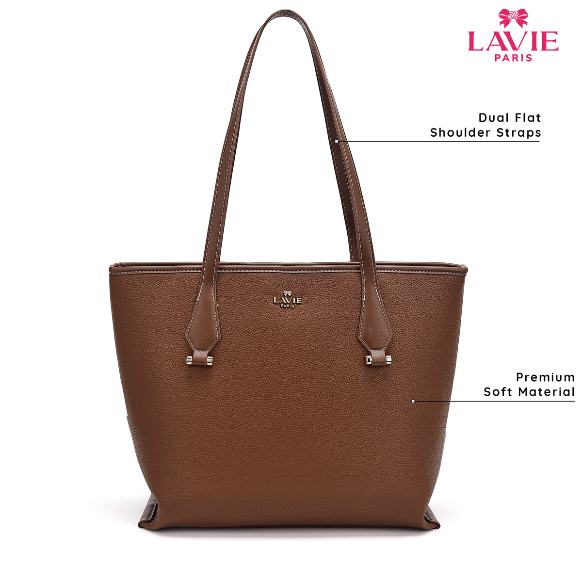 Soft Stacy Large Tan Tote Bag