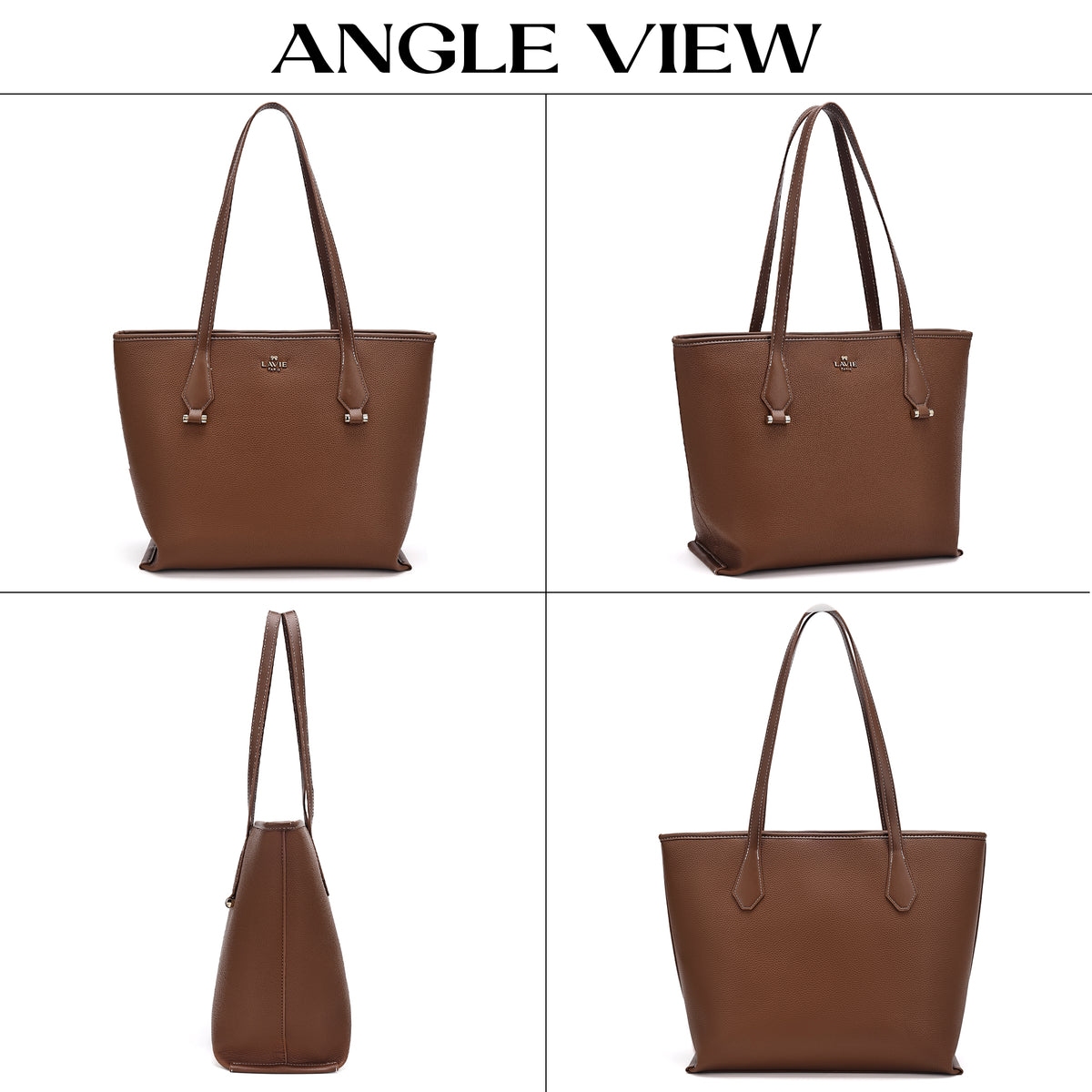 Soft Stacy Large Tan Tote Bag
