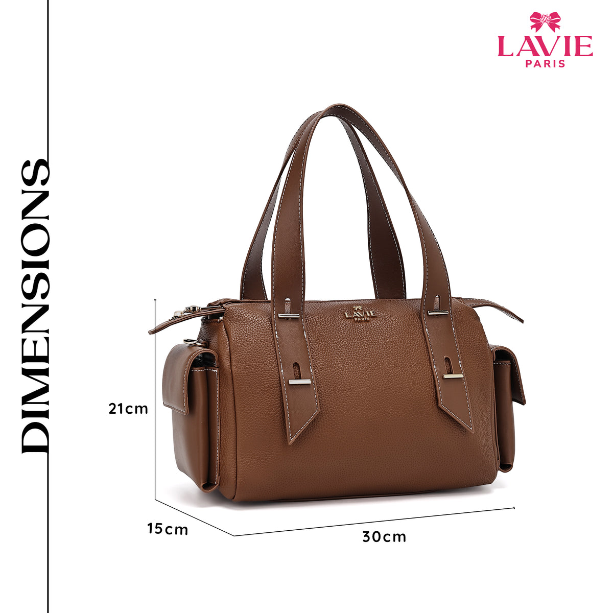 Soft Solene Bowling Medium Tan Satchel Bag