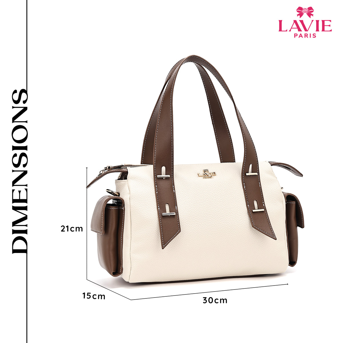 Soft Solene Bowling Medium Off White Satchel Bag