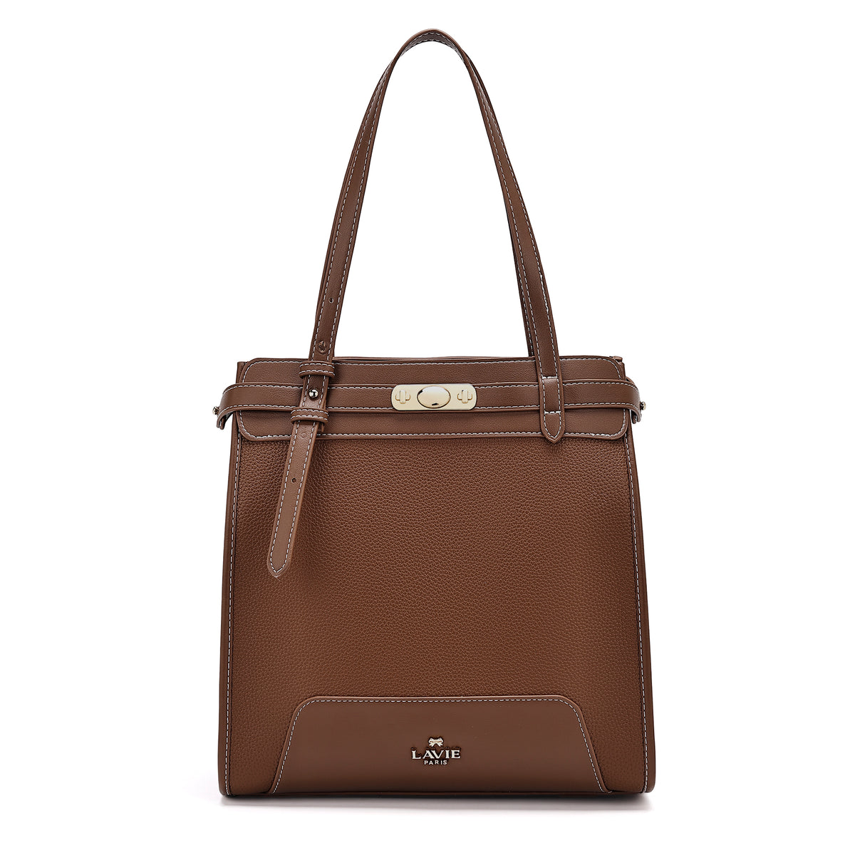 Soft Steph Vertical Medium Tan Satchel Bag