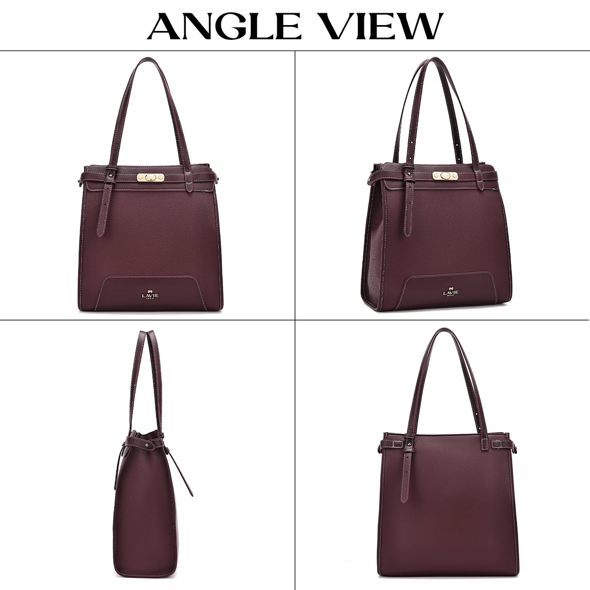 Soft Medium Wine Satchel Bag