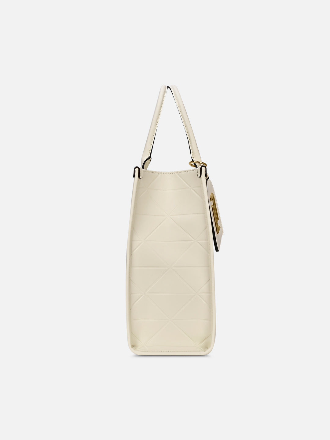 Mona26 Extra Large Box Satchel Bag Off White
