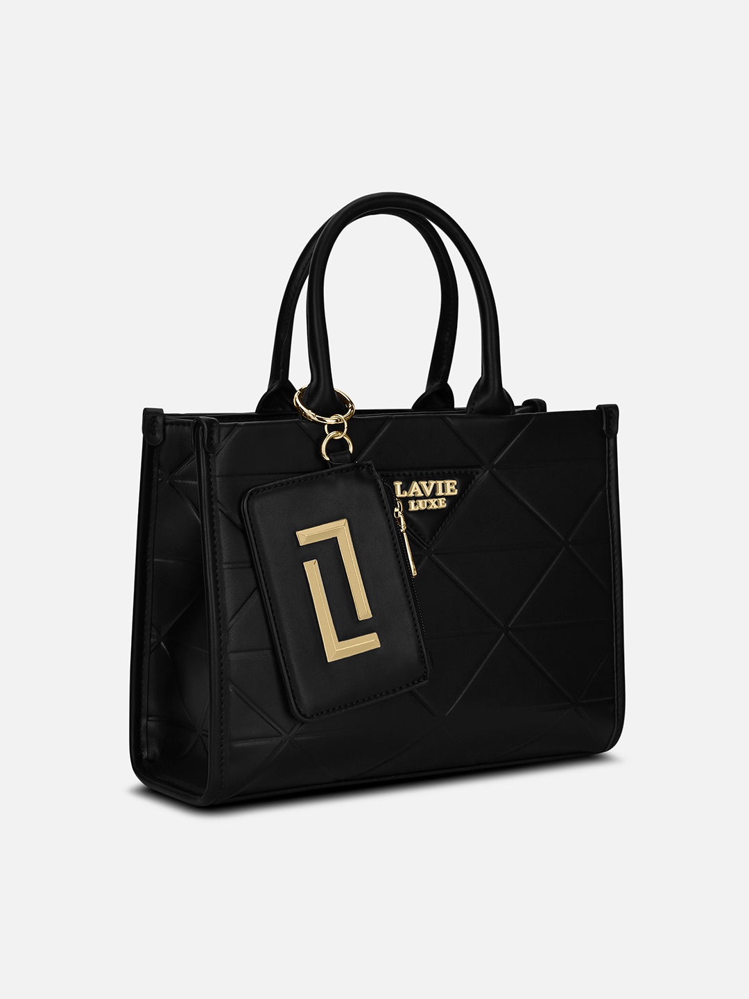 Mona26 Medium Box Satchel Bag Black