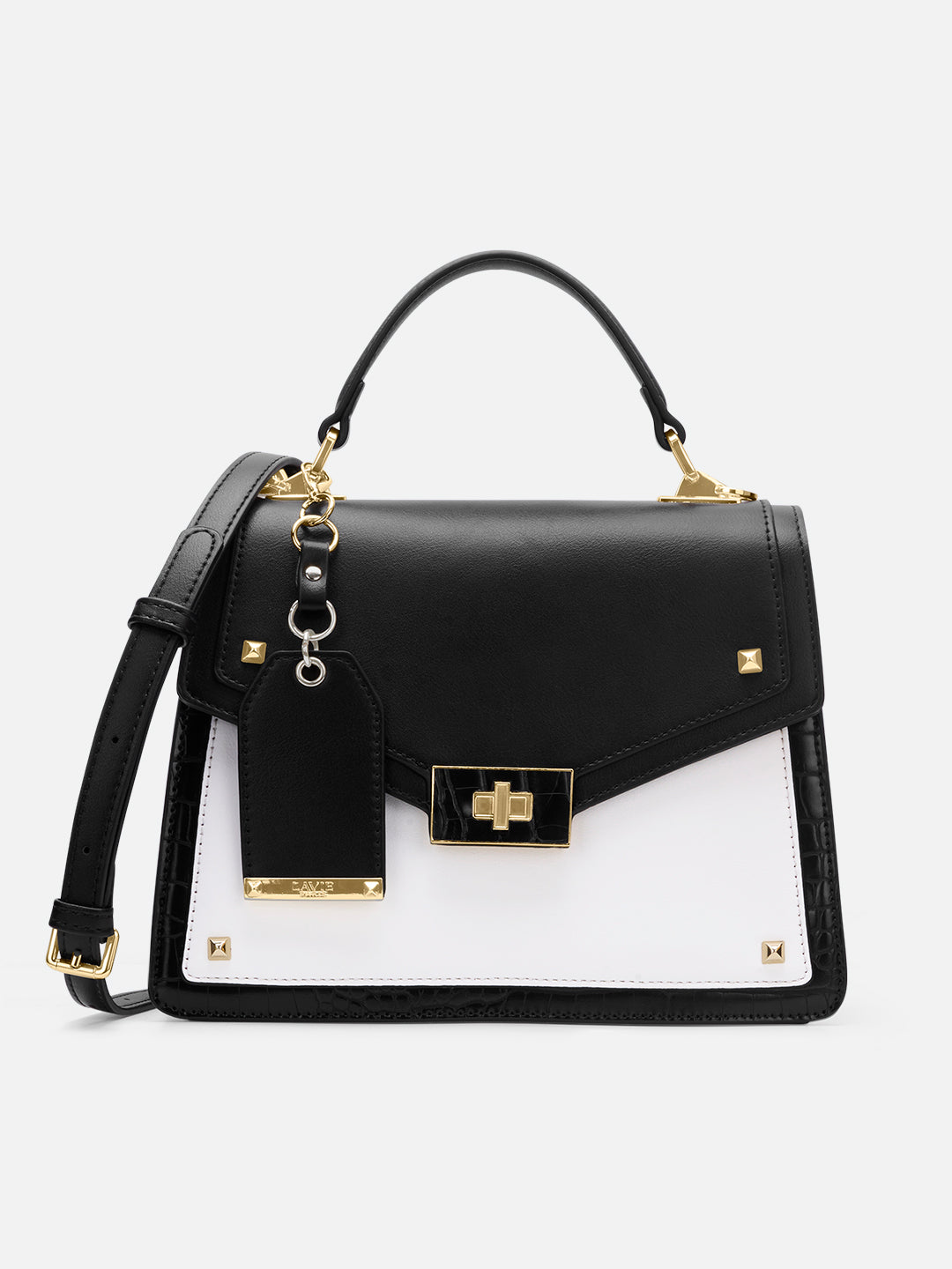 Ales Medium Flap Sling Bag Black