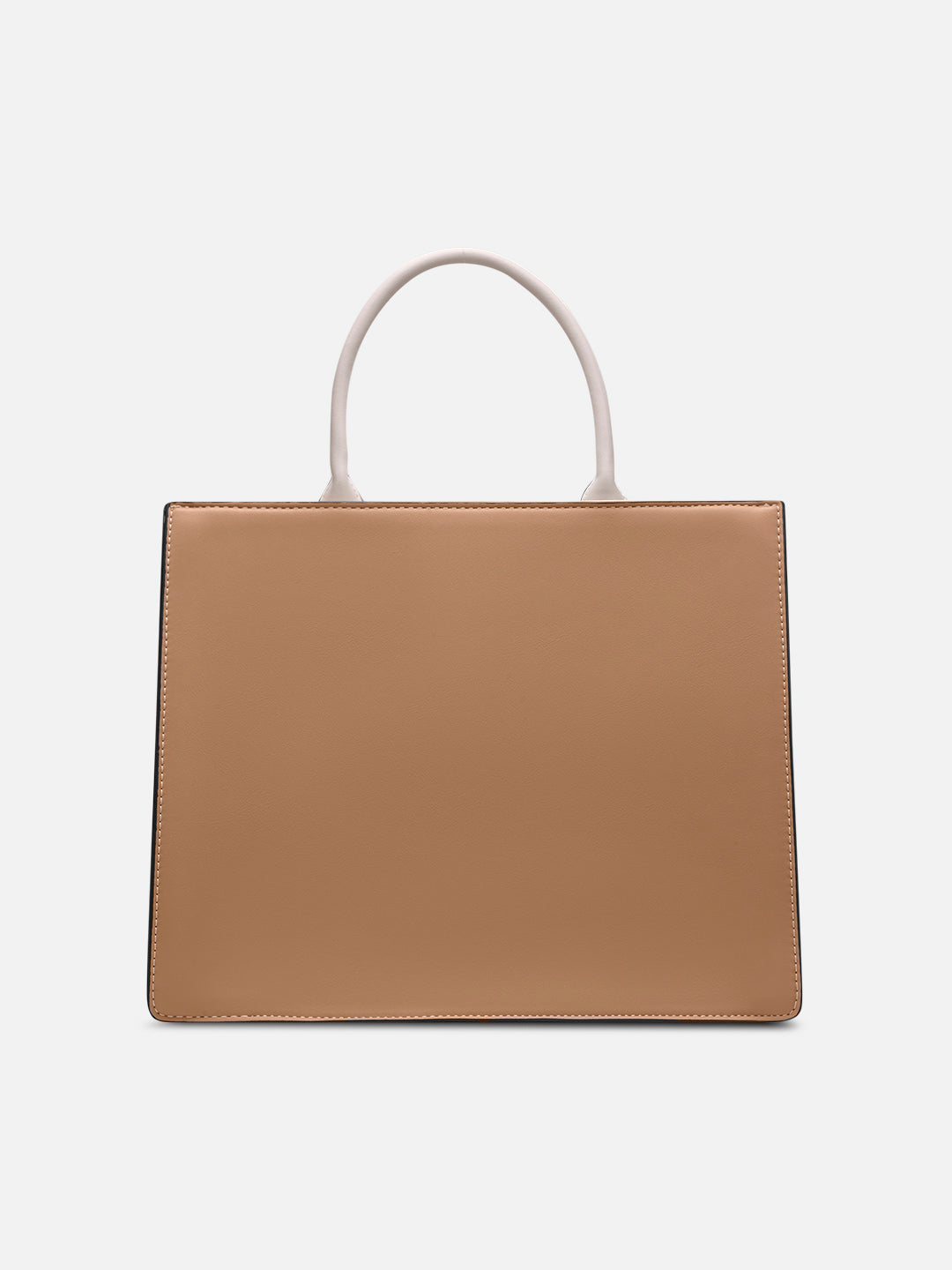 Louvre Large Chain Satchel Bag Beige